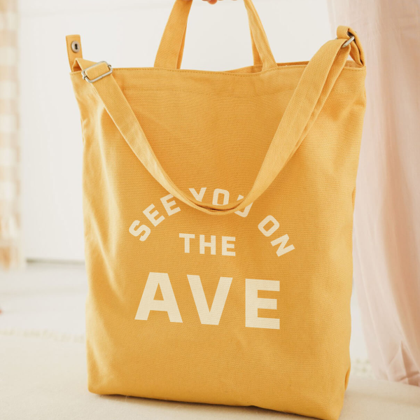 apartment brand tote bag merch design by ST8MNT